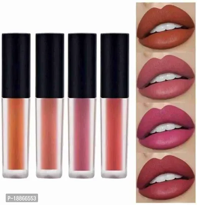 Shaggy liquid lipstick Nude colour set of 4 lipsticks different colours-thumb0