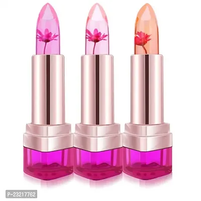 Jelly flower lipstick magic color changing lipstick combo of 3 lipsticks-thumb0