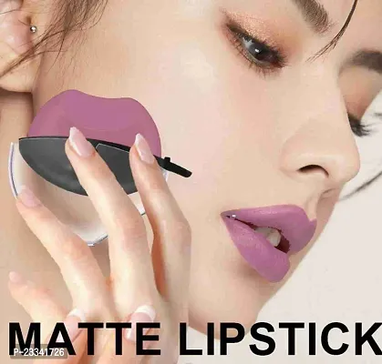 Lip shape beautiful purple color lipstick