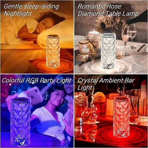 Crystal Changeable Light Table Lamp