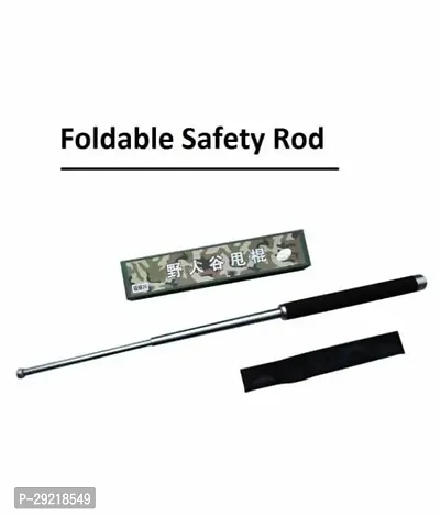 self defense stick silver foldable stick for men and women-thumb0
