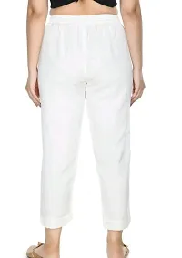 AREEBA FASHION Regular Fit Women White Trousers-thumb1