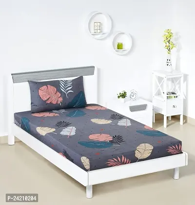 Trending all corner Elastic bedsheet Single with 1 pillow cover