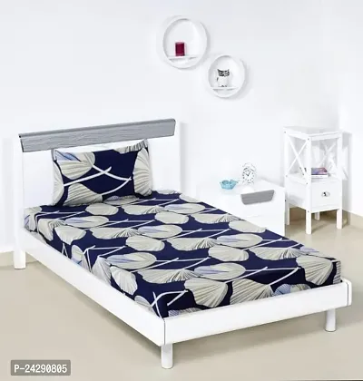 Fully Elastic Single bedsheet with 1 pillow cover