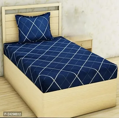 Fully Elastic Single bedsheet with 1 pillow cover-thumb0