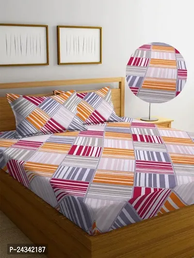 Trending Elastic bedsheet Double with 2 pillow covers