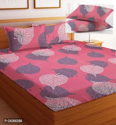 Trending all corner fully Elastic bedsheet Double with 2 pillow covers