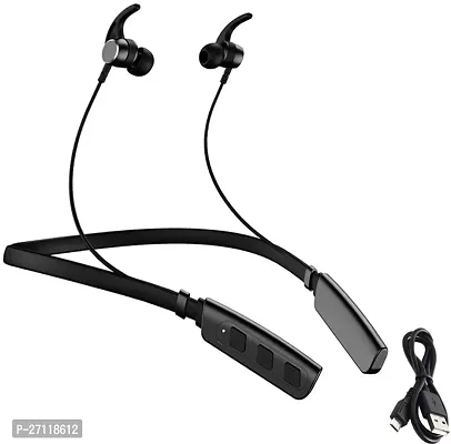 Werock B235 Wireless Neckband With Mic Powerful Stereo Sound Quality Bt Headset W17 Bluetooth Headset (Black, In The Ear)-thumb0