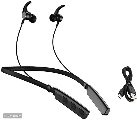 Werock B235 Wireless Neckband With Mic Powerful Stereo Sound Quality Bt Headset W15 Bluetooth Headset (Black, In The Ear)-thumb0