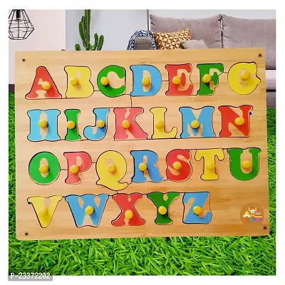 Wooden Capital Alphabet Puzzle Board for Kids Age 3+ (Pack of 1)-thumb0