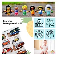 Wooden Transport Puzzle Board with Knob for Kids - Age 3+ years (Pack of 1Pc)-thumb1