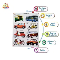 Wooden Transport Puzzle Board with Knob for Kids - Age 3+ years (Pack of 1Pc)-thumb2