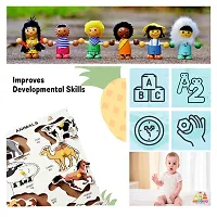 Wooden Domestic Animal Puzzle Board for Kids - Age 3+ years (Pack of 1Pc)-thumb1