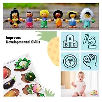 Wooden Vegetable Puzzle Board with Knob for Kids - Age 2-5 years (Pack of 1Pc)-thumb1