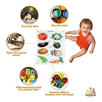 Wooden Vegetable Puzzle Board with Knob for Kids - Age 2-5 years (Pack of 1Pc)-thumb4