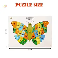 Wooden Butterfly Alphabet Puzzle Board for Kids - Age 2-5 years (Pack of 1Pc)-thumb2