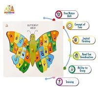 Wooden Butterfly Alphabet Puzzle Board for Kids - Age 2-5 years (Pack of 1Pc)-thumb3