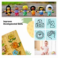 Wooden Flower Puzzle Board for Kids - Age 2-5 Y (Pack of 1Pc)-thumb1