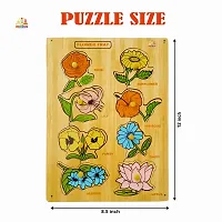 Wooden Flower Puzzle Board for Kids - Age 2-5 Y (Pack of 1Pc)-thumb3