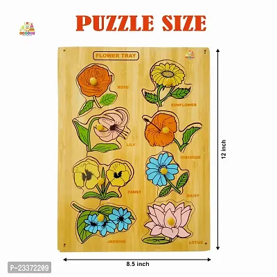 Wooden Flower Puzzle Board for Kids - Age 2-5 Y (Pack of 1Pc)-thumb4