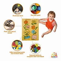 Wooden Flower Puzzle Board for Kids - Age 2-5 Y (Pack of 1Pc)-thumb4