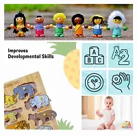 Wooden Wild Animal Puzzle Board for Kids - Age 2-5 years (Pack of 1Pc)-thumb1