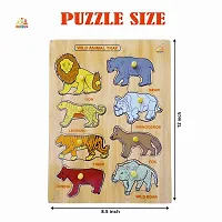 Wooden Wild Animal Puzzle Board for Kids - Age 2-5 years (Pack of 1Pc)-thumb4