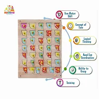 Wooden Hindi Varnmala Puzzle Board for Kids - Age 2-5 years (Pack of 1Pc)-thumb2