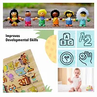 Wooden Hindi Vowel Puzzle with Picture for Kids - Age 2-5 years (Pack of 1Pc)-thumb1