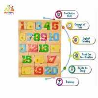 Wooden 1-20 Number Puzzle Board for Kids - Age 2-5 years (Pack of 1Pc)-thumb2