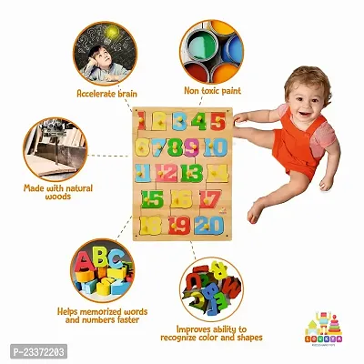 Wooden 1-20 Number Puzzle Board for Kids - Age 2-5 years (Pack of 1Pc)-thumb5