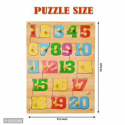 Wooden 1-20 Number Puzzle Board for Kids - Age 2-5 years (Pack of 1Pc)-thumb4