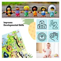 Wooden Premium Animal Puzzle Board with Picture for Kids - Age 2-5 years (Pack of 1Pc)-thumb1