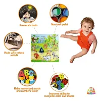 Wooden Premium Animal Puzzle Board with Picture for Kids - Age 2-5 years (Pack of 1Pc)-thumb2