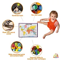 Wooden World Map Puzzle Board for Kids - Age 2-5 years (Pack of 1Pc) (1 Pieces)-thumb4