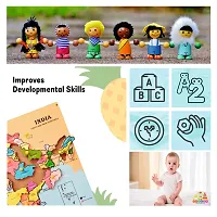 Wooden India Map Puzzle Capital with State for Kids - Age 2-5 Y (Pack of 1Pc) (1 Pieces)-thumb1