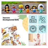 Wooden Wild Animal Puzzle Board with Knob for Kids - Age 2-5 years (Pack of 1Pc)-thumb1