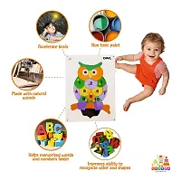 Wooden Owl Number Puzzle Board for Kids - Age 2-5 years (Pack of 1Pc) (1 Pieces)-thumb1