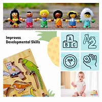 Wooden Birds Puzzle Board for Kids - Age 2-5 years (Pack of 1Pc) (8 Pieces)-thumb2