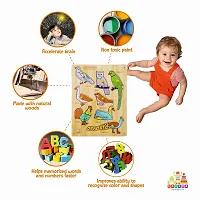 Wooden Birds Puzzle Board for Kids - Age 2-5 years (Pack of 1Pc) (8 Pieces)-thumb3