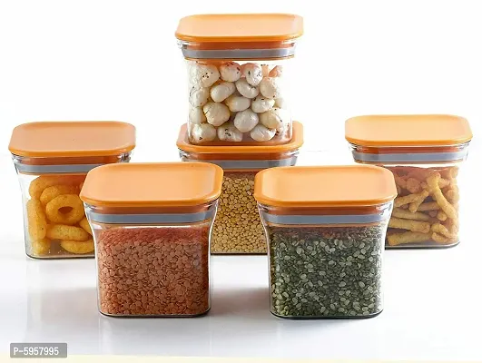 6 Pcs Container Jar Set With Cap