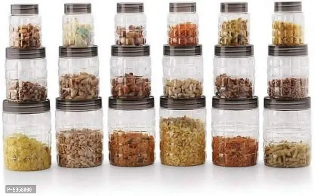 6 Pcs Container Jar Set With Cap