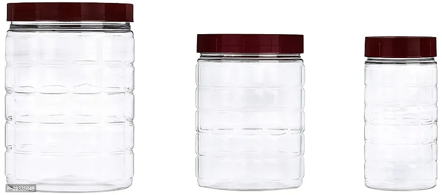 Leadder Kitchenware Container Set for Kitchen Plastic Transparent Airtight Storage Grocery Containers for Tea, Coffee, Sugar, Spice, Pickle and More (6)-thumb5