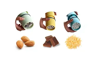 Faverito ABS 3 in 1 Plastic Dry Fruit and Paper Mill Grinder Slicer, Chocolate Cutter and Butter Slicer with 3 in 1 Blade (Multicolor Pack of 1)-thumb1