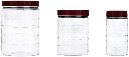 Leadder Kitchenware Container Set for Kitchen Plastic Transparent Airtight Storage Grocery Containers for Tea, Coffee, Sugar, Spice, Pickle and More (6)-thumb3