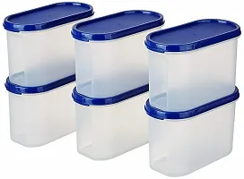 Faverito Oval Type Modular Plastic Storage Containers Set of 6( 1000 ml )-thumb1