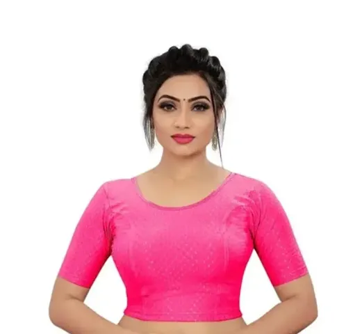 Reliable Lycra Embellished Stitched Blouse For Women