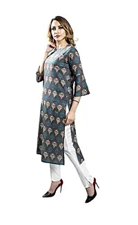 Multicoloured Printed Cotton Kurta-thumb2