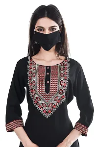 Black Embroidered Kurta-thumb3