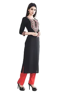 Black Embroidered Kurta-thumb1